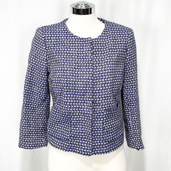 J. Crew Navy and White Blazer - Picture 6 of 12